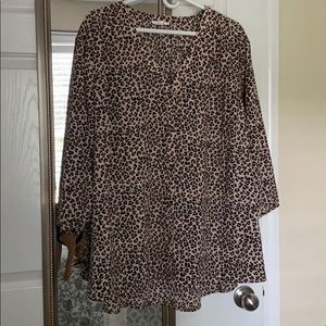 Leopard 3/4 sleeve blouse
